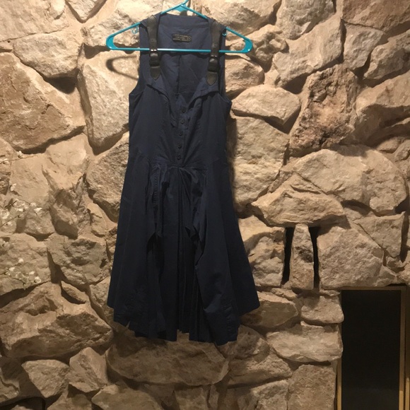 Allsaints Spitalfields Navy Blue Dress - Picture 4 of 8